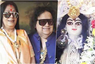 Bappi Lahiri celebrate s Saraswati Pujo in Mumbai residence