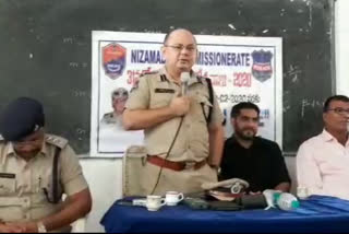 CP awareness for students on road accidents at nizamabad