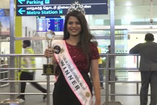 மிஸ் இந்தியா பட்டம் பாஷினி பாத்திமா  bashini fathima miss india  miss india winner bashini fathima press meet