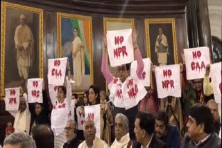 TMC MPs protest against CAA, NPR in Parliament