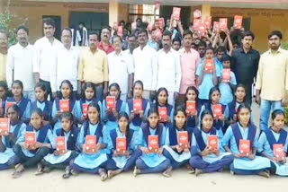 Distribution of 100 dictionaries for school children at adilabad district