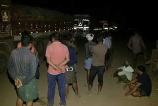 illegal sand trasportin in srikakulam