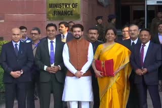 Finance Minister Nirmala Sitharaman arrives at Ministry of Finance