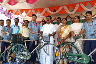 tamilnadu government cycle sceme in tiruvarur schools