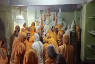 Statues enshrined in Digambar Jain temple after Pran Pratishtha in susner agar malwa