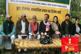 yogendra yadav press conference on budget 2020 in greater noida