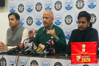 AAP leader and Delhi finance minister Manish Sisodia press conference on budget 2020