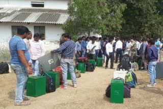 Polling worker sent by helicopter at sukma