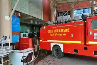 breaks out in a building at AIIMS