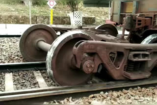 Derailed goods train