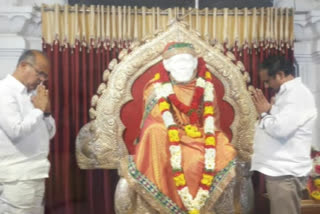 minister kannababu visited valmikipuram saibaba temple