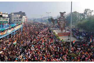 protest in shaheen bagh after firing