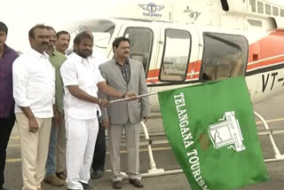 helicopter service started from hyderabad to medaram