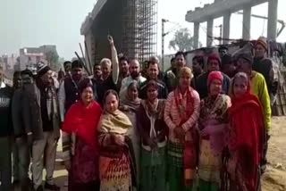 People agitated against NHAI in masuri Ghaziabad