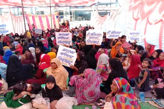 Women protesting against CAA, NRC and NPR