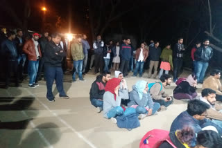 Students protest in JNU demanding Sharjeel release