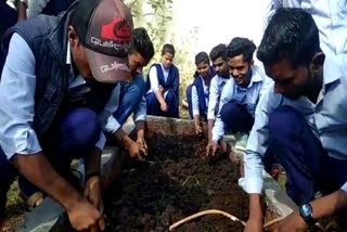 Degree college students learned the tricks of making vormi compost