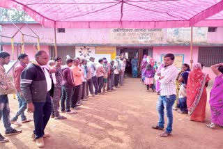 Voting in Saja and Berla blocks in the final phase of three-tier panchayat elections
