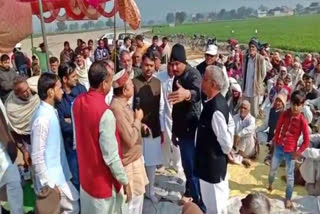 villagers protest in sonipat national highway