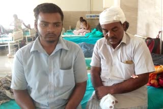 Unknown persons attacked a father and son at Hubli