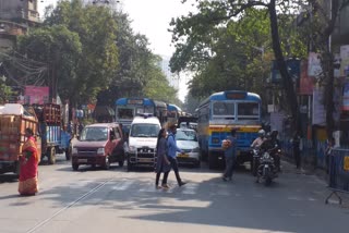 Heavy traffic at North Kolkata