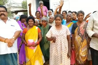 pensioners  protest in west godavari dst for their money