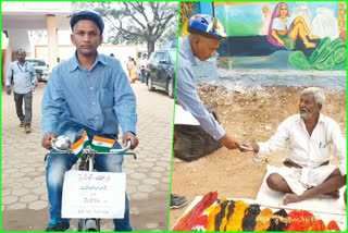 Bicycle trip about no plastic awareness in medaram