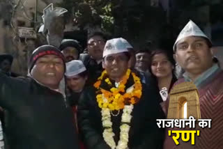 AAP candidate naresh yadav door to door campaign in mehrauli in delhi