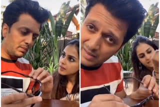 Riteish Deshmukh latest video with jenelia, Riteish Deshmukh share Funny Video, Riteish Deshmukh and Jenelia, Riteish Deshmukh latest news, Riteish Deshmukh news