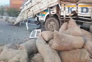 accident on Kotputli highway, ट्रक-बस की भिड़ंत जयपुर