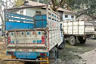 seized illegal sand gravel at bilashipara