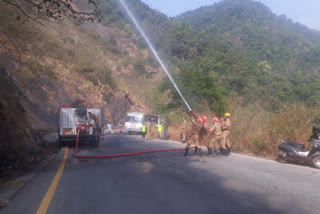 thamarassery mountain pass  thamarassery fire attack  താമരശേരി ചുരം