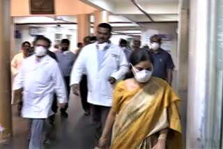 health department heads visit gandhi hospital