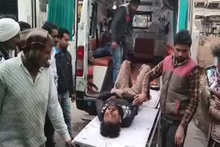 ट्रैक्टर ने बाइक को मारी टक्कर, tractor hit the bike