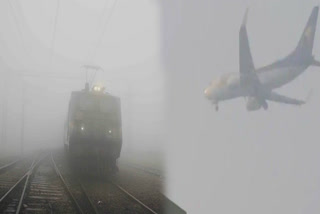 dense fog impacts train movement in delhi NCR