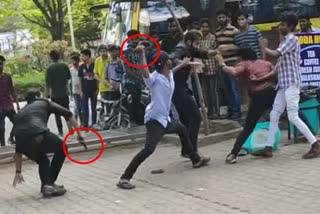 Clash between students