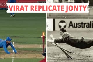 Virat Kohli does a Jonty Rhodes in first ODI