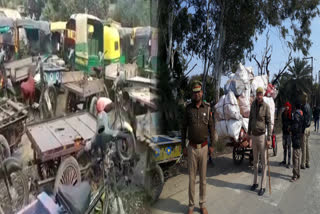 Jugad vehicles without number plates are seized in gaziabad
