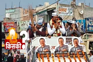 AAP road show on Kirari Assembly in Delhi elections 2020