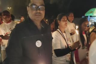 Awareness candle march organized by Election Commission in delhi elections 2020