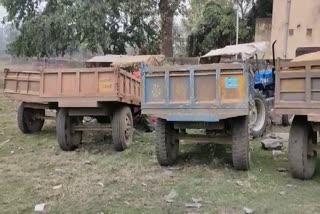 Mining department seized many vehicles in baghmara