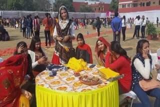 food carnival organized in bhiwani's adarsh ​​women's college