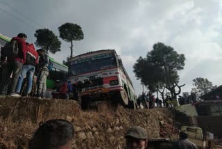 Collision between two buses in ghanahatti  shimla