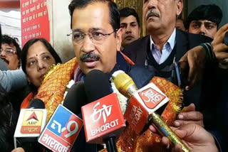 CM Kejriwal worshiped in Hanuman temple