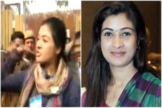 Alka Lamba tries to slap AAP worker