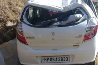 car accident in Chaupal shimla, शिमला में कार दुर्घटना