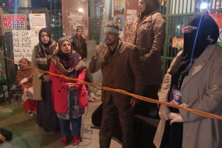 protest continued with voting in aazad market area