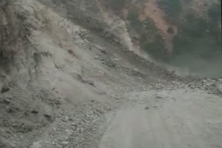 Chamba Teesa road closed by landslide