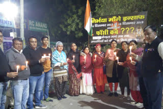 candle march in akshardham society for nirbhaya convicts hanging