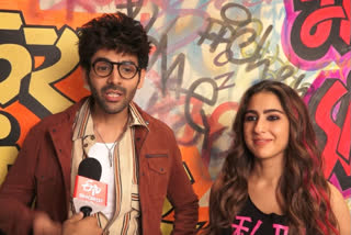 Kartik, Sara Exclusive Interview on Etv Bharat, Kartik Aryan on Etv Bharat, Kartik, Sara speak on Love Aaj Kal, Love Aaj Kal news, Love Aaj Kal latest news